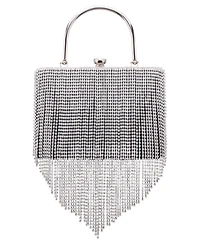 Nina Crystal Chain Cascade Fringe Satchel Bag