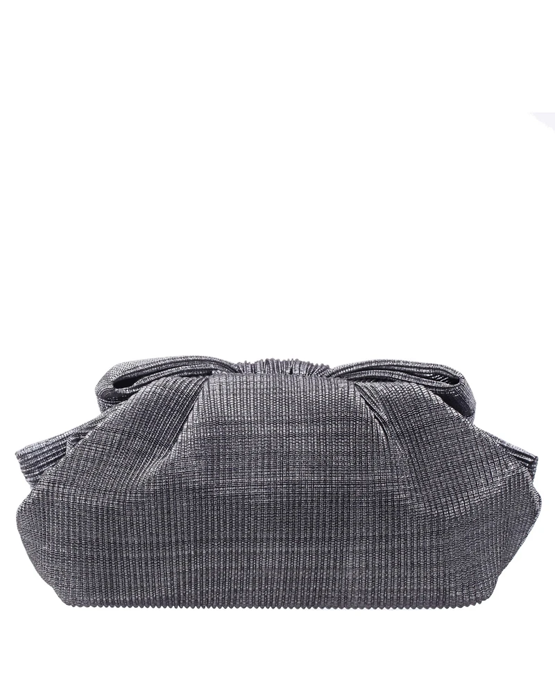 Nina Pleated Metallic Frame Magnetic Clutch