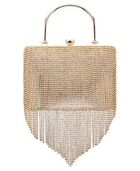 Nina Crystal Chain Cascade Fringe Satchel Bag