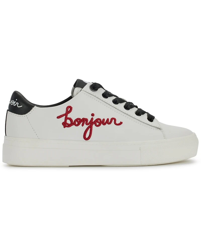 Karl Lagerfeld Paris Women's Cate Sayings Lace Up Sneakers