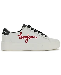 Karl Lagerfeld Paris Women's Cate Sayings Lace Up Sneakers