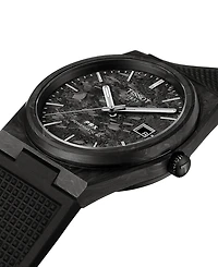 Tissot Men's Swiss Automatic Prx Powermatic 80 Black Rubber Strap Watch 40mm