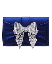 Nina Tiered Crystal Bow Flap Clutch
