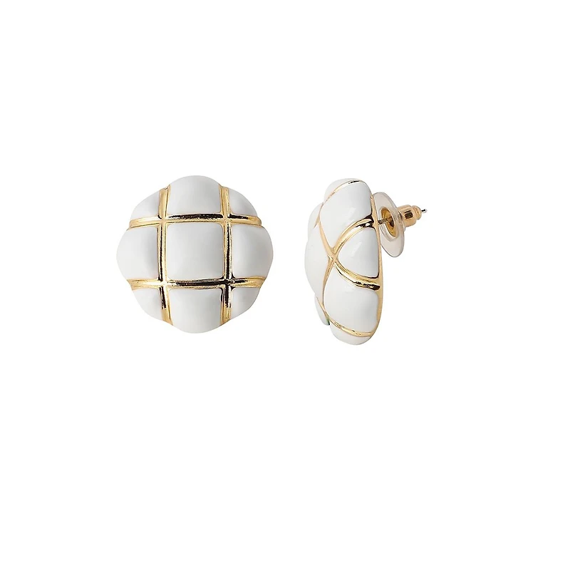 Sohi Women's The Tic-Tac-Toe Stud Earrings