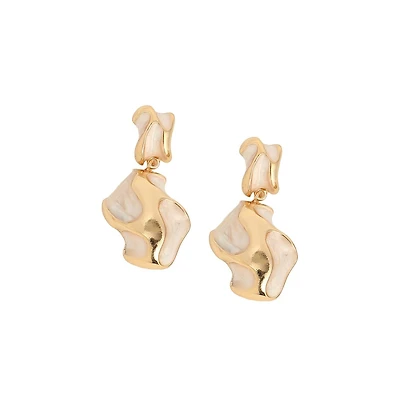 Sohi Women's The Eroded Drop Earrings