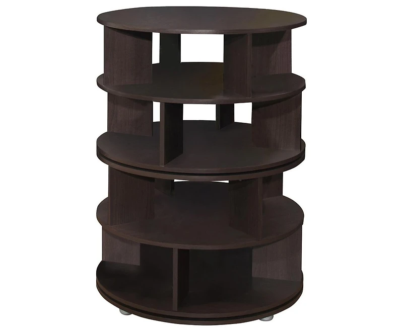 Kings Brand Furniture 4-Tier Rotating Lazy Susan Shoe Rack, 360° Revolving Storage Organizer for Closet Entryway Bedroom Hallway