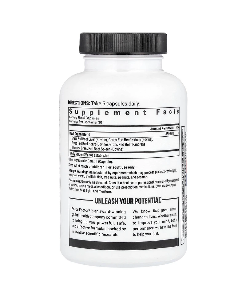 Force Factor Primal Origins Grass-Fed Beef Organs