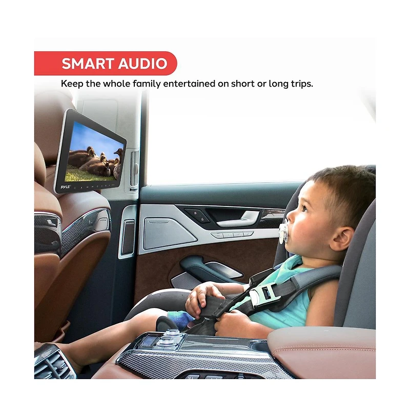Pyle 10.5'' Car Headrest Dvd Player, Hdmi, Usb, Sd, Fm Transmitter