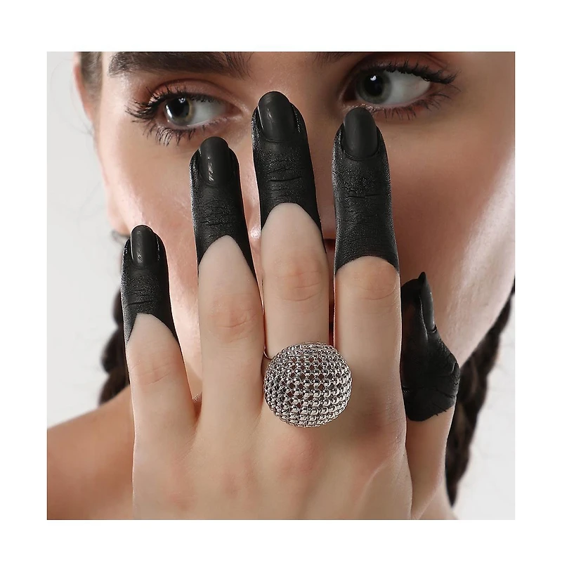 Sohi Women's The Disco Ball Statement Ring