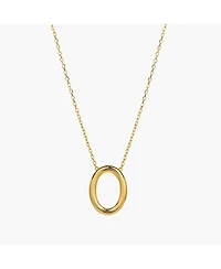 Sterling Silver 18k Gold Plated Brynn Circle Necklace – Summer Layering Piece, Minimalist Touch
