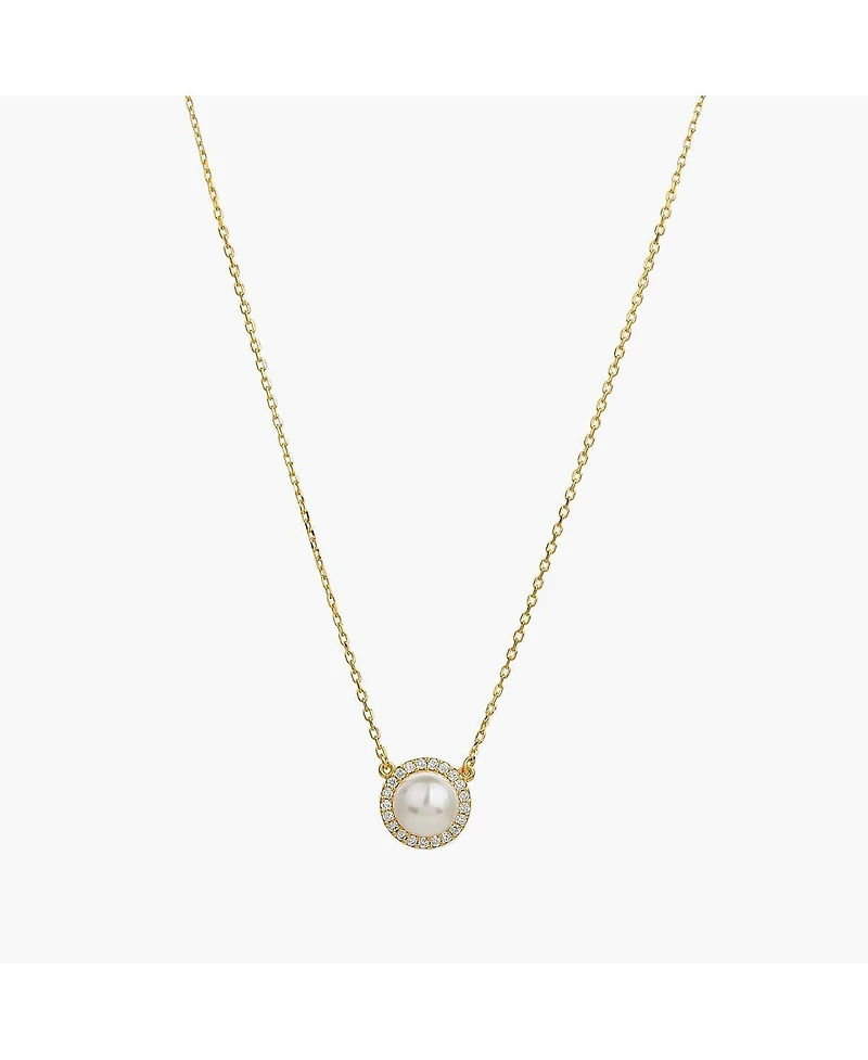 Sterling Silver 18k Gold Plated Eleanor Pearl Necklace – Effortless Elegance, Beach Vibes
