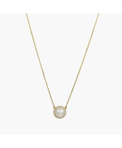 Sterling Silver 18k Gold Plated Eleanor Pearl Necklace – Effortless Elegance, Beach Vibes