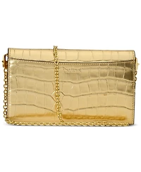Lauren Ralph Lauren Adair Croc-Embossed Leather Small Crossbody