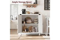 gaomon Buffet Cabinet Farmhouse Storage Cabinet with Doors and Shelves, Buffets and Sideboards Entryway Cabinet with Storage Accent Console Cabinet fo