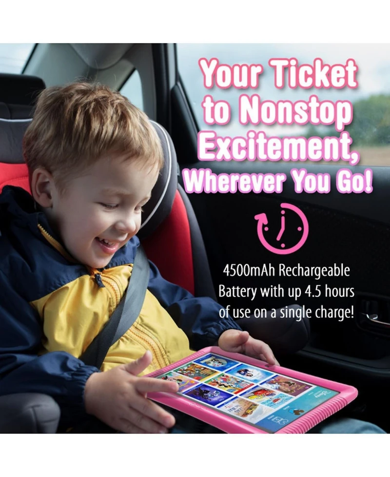 Contixo 10"Kids Tablet 32GB, Includes 80+ Disney Storybooks & Stickers, Kid-Proof Case with Kickstand & Stylus, (2024 Model)