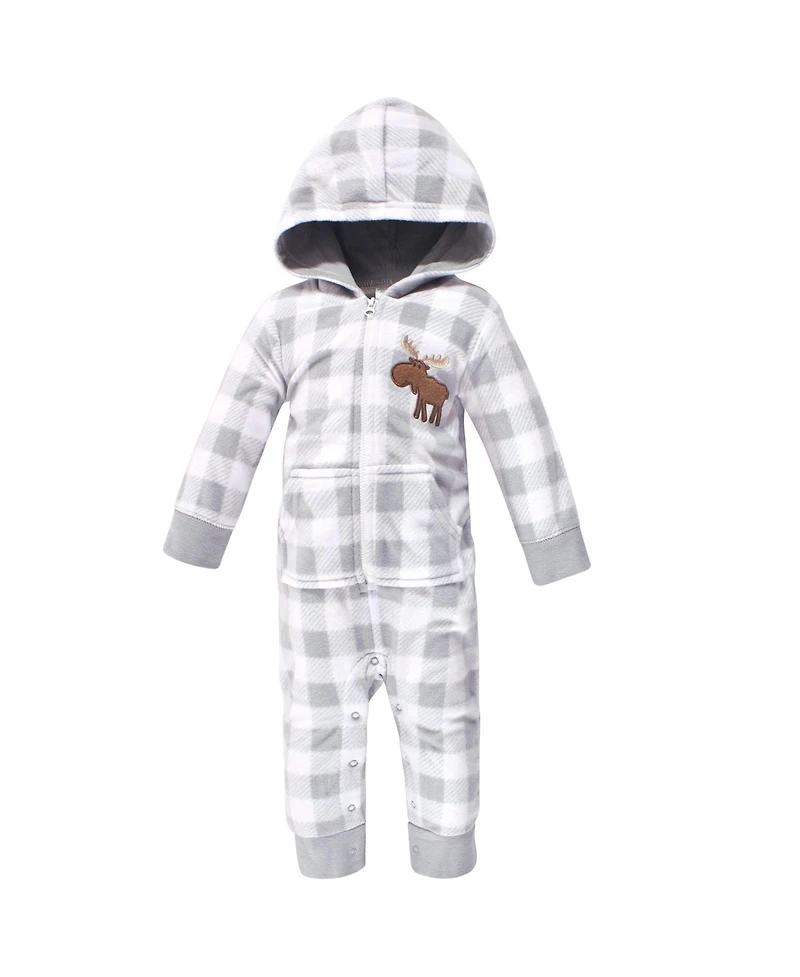 Hudson Baby Boys Fleece Jumpsuits, Coveralls, and Playsuits 2pk, Forest Moose, 18-24 Months