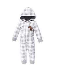 Hudson Baby Boys Fleece Jumpsuits, Coveralls, and Playsuits 2pk, Forest Moose, 18-24 Months