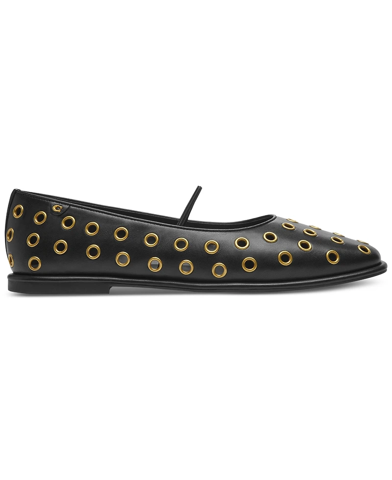Coach Women's Emilia Grommet Mary Jane Flats