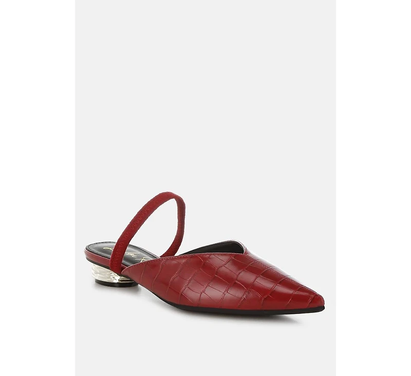 Renata Fantasy Heel Croco Mules