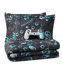 Alex + Bella Next Level Dark Grey/Blue -Piece Microfiber Comforter Set