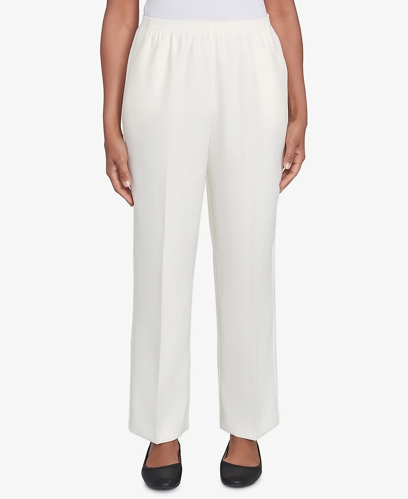 Alfred Dunner Women's Classic Accord Elastic Waist Short Length Pants