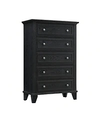 Modern 5 Drawers Dresser For Bedroom, Dresser With Wide Drawers, Wood Chest Of Drawers, Tall Dresser For Bedroom, Closet, Living Room