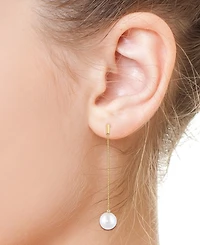 Effy Cultured Freshwater Pearl (7.5MM) & Diamond Accent Drop Earrings in 14k Yellow Gold