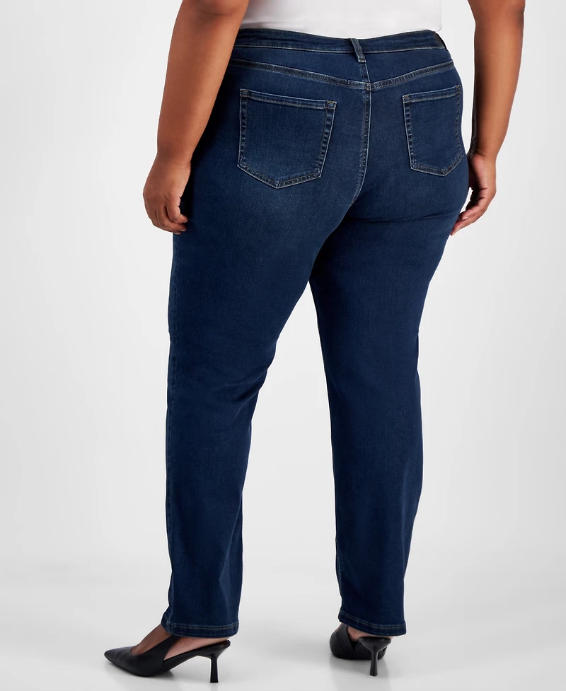 Jones New York Plus Lexington Straight-Leg Jeans