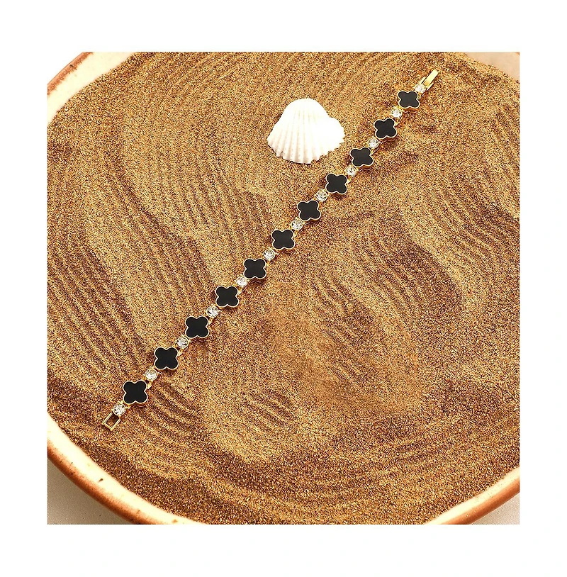 Sohi Women's The Small Clover Tennis Bracelet