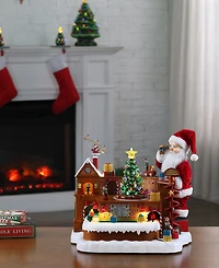 Mr. Christmas 15" Animated Santa's Toy Factory Workshop