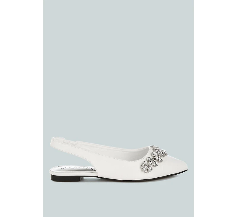 Adhara Diamante Embellished Flat Sandals
