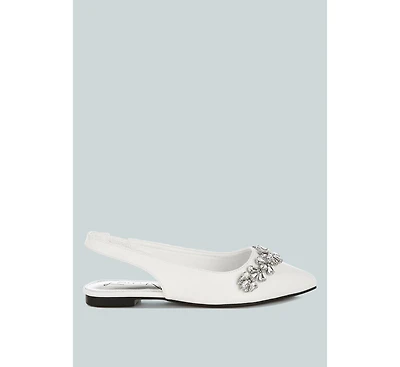 Adhara Diamante Embellished Flat Sandals