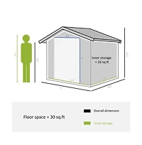 Slickblue Durable Steel Storage Shed for Garden Tools Outdoor Tool House Solution