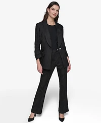 Karl Lagerfeld Paris Women's Jacquard Shawl-Collar Blazer