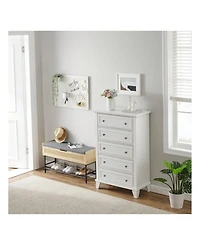 Chest Of Drawers, 5-Layer Dresser For Bedroom, Living Room, Entryway And Closet, Chest Of Drawers With Metal Handles, Tv Stand
