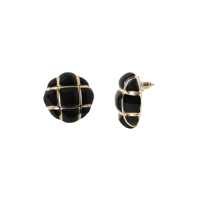 Sohi Women's The Tic-Tac-Toe Stud Earrings