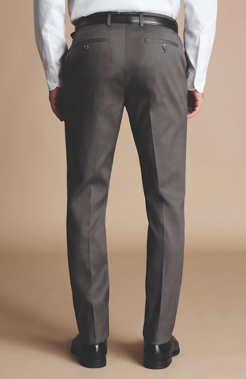 Charles Tyrwhitt Men's Slim Fit Smart Texture Pants