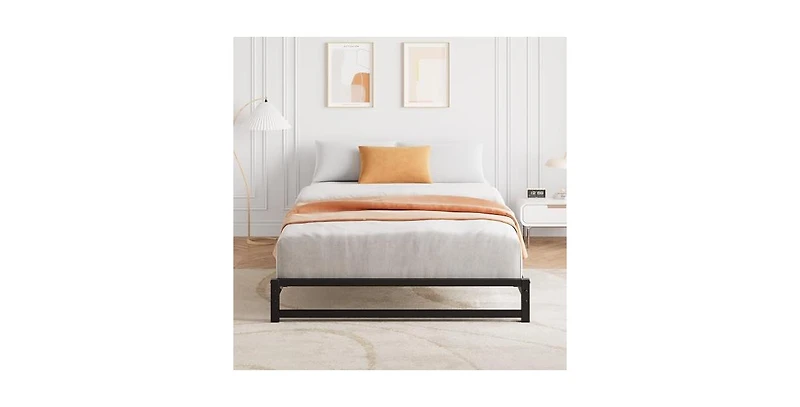 gaomon Twin Size Metal Platform Bed Frame with Steel Slat Support
