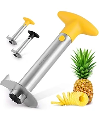 Zulay Kitchen Pineapple Corer and Slicer Tool - Pineapple Cutter With Sharp Built-in Blade & Detachable Handle