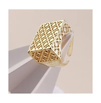 Sohi Women's The Damascene Statement Ring