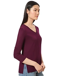 Melissa Paige Women's V-Neck Wide-Hem Wide-Cuff Sweater