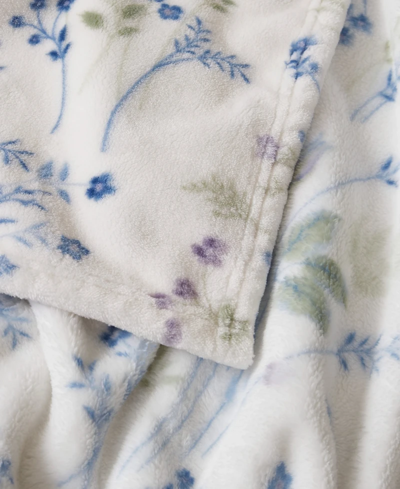 Lucky Brand Wildflower Plush Throw, 50" x 70"