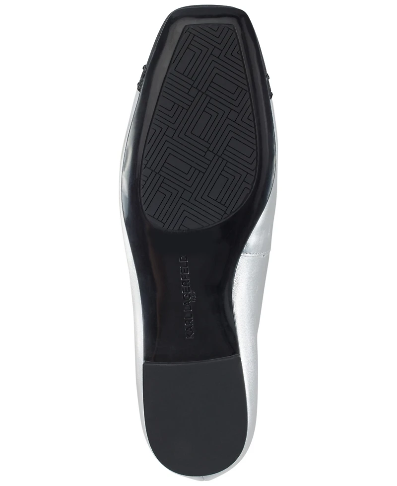 Karl Lagerfeld Paris Women's Zayne Square-Toe Ballet Flats