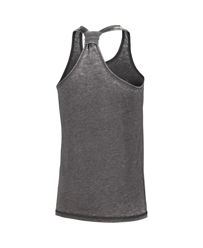 League Collegiate Wear Women's Black Indiana Hoosiers Stacked Name Racerback Tank Top