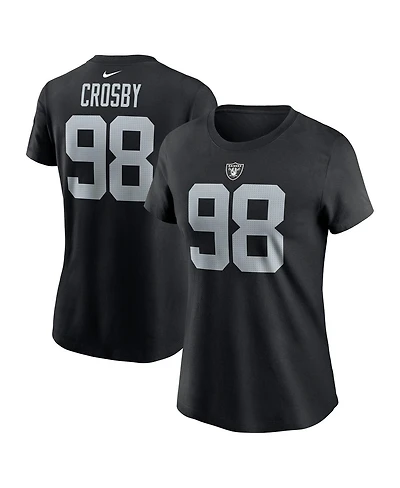 Nike Women's Maxx Crosby Las Vegas Raiders Player Name Number T-Shirt
