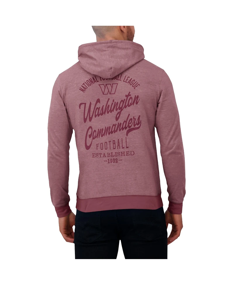 Fanatics Men's Burgundy Washington Commanders Tonal Knit Pullover Hoodie