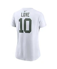 Nike Women's Love White Green Bay Packers Player Name Number T-Shirt