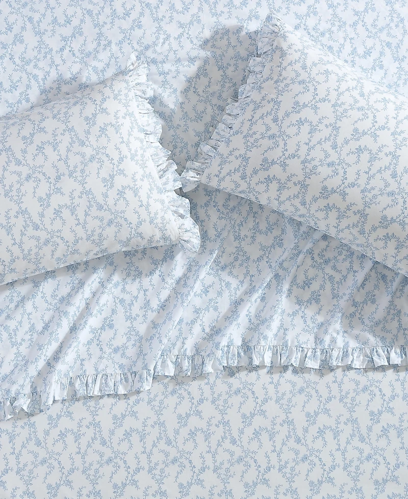 Laura Ashley 200-Thread Count Cotton Percale 2-Pc. Pillowcase Pair