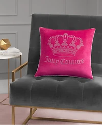 Juicy Couture Velvet Novelty Decorative Pillow, 20" x 20"