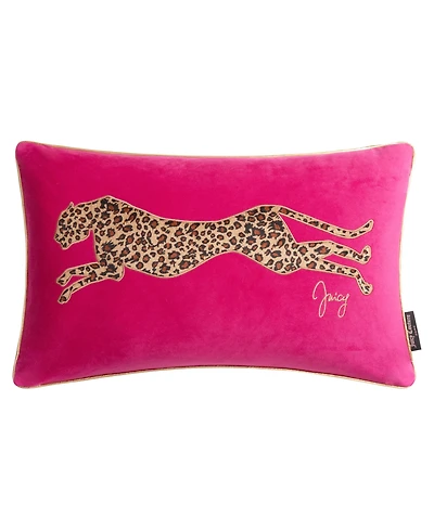 Juicy Couture Velvet Cheetah Decorative Pillow, 14" x 24